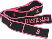 Perfeclan Yoga Stretch Band 8 Segment Improve Body Flexibility for Working Out Elastic Band Resistance Band for Gym Workouts Stretching