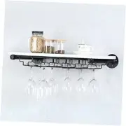 Industrial Pipe Shelving Hanging Stemware Racks,Rustic Wall Mounted Wine 24in C