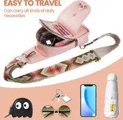 Women Chest Bag Sling Bag Small Crossbody PU Leather Shoulder Backpack for Traveling Hiking,Beige