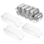 3pcs Skinny Drink Organizer for Fridge PET Can Drink Holder, Clear