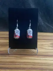 Captain Morgan & Cola Can Earrings - Novelty Earrings *Brand New* Alcohol