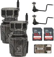 Stealth Cam Revolver 40MP Pro 360-Degree Cellular Trail Camera with 1/4-Inch Threaded Mount Bundle with Economy Trail Camera Holder, 32GB Ultra SDHC Memory Card, and SD USB 2.0 Card Reader