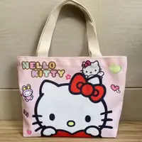 在飛比找蝦皮購物優惠-Hello Kitty帆布包手提袋ins風卡通學生包書包拉鍊