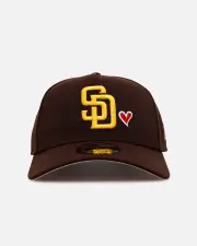 [New Era] New Era San Diego Padres 'Team Color Hearts' 9forty A-frame Snapback Official Team Color - Size ONE ONE OTC