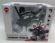 Sharper Image Thunder Tumbler Remote Control 360 Spinning Car Black Wheelies NEW
