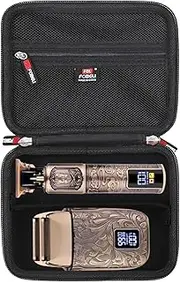 FBLFOBELI EVA Hard Storage Case for Ufree/for Brightup FK-8788T/ for Wahl 9916-817V Electric Razor Foil Shavers for Men, Hair Beard Trimmer Grooming Shaving Kit Storage Holder (PU Black)