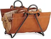 Pilgrim Home & Hearth 18517 Forged Iron Log Carrier 29″W x 17.5″H x 14″D 9 lbs
