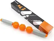 Fascia and Cellulite Blaster Remover Muscle Roller, 3/5 balls massage stick with thorny (3 balls, Orange)