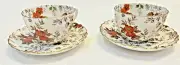 RADFORDS 2 CUPS & SAUSERS Victorian Fenton Bone China Gatineau 8 Oz
