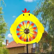 Chick Flower Wind Spinner Kinetic Outdoor Lawn Garden Decor Patio Stake Art Yard