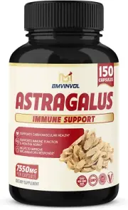 Astragalus Root Extract Capsules 7550Mg, Highest Potency with Ginger, Garlic,...