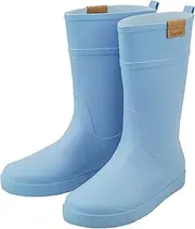 [Regenliebe] Summer Rain Women's Wellington Boots, Light Blue, Mid-Height Rain Boots