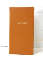 Bergdorf Goodman Address Book Passwords Pocket Size 3x6" Soft Leather Cover Tan