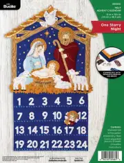 DIY Bucilla One Starry Night Christmas Advent Calendar Felt Craft Kit