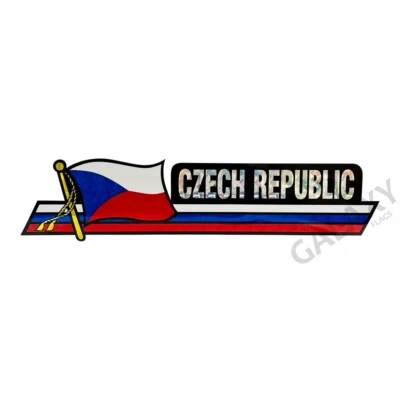 Czech Republic Bumper Sticker / Flag Sticker / "3 x 11 3/4" Bumper Sticker