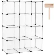 Cube Storage Organizer, 12-Cube Closet Cabinet Organizer, DIY Cube Shelf, Pla...