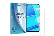 [Set of 3] OPPO A53s Ultra Clear Screen Protector Film by MEZON Case Friendly, Shock Absorption (A53s, Clear)