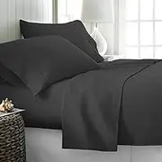 1000 Thread Count 100% Egyption Cotton Super Soft Flat Bed Sheet, UK Super King Flat Sheet - Dark Grey