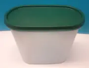 NEW NOS Tupperware 1616 Modular Mates Super Oval Clear W/ Green Seal Lid 1613