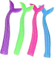 UPKOCH 4Pcs Mermaid Finger Puppets for Educational Storytime Interactive Hand Puppets for Imagination and Communication Skills Development Selection Random Color
