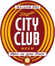 Schmidt's City Club Beer Oval Shaped DIECUT Metal Sign 18" Tall USA STEEL
