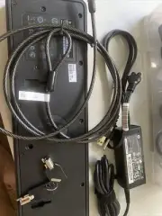 HP 2013 UltraSlim Docking Station with 65w Power Adapter, Security Cable New