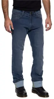 King Kerosin Kustombuilt Blue Motorcycle Textile Pants, Size 40 for Men