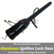 32" Black Stainless Tilt Steering Column Floor Shift NO Ignition Key GM Hot Rod (for: Chevrolet)
