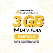 3GB 5G Data Plan on Verizon with SIM / eSIM | Tablet | Hotspot | Router & More