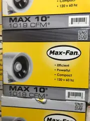 Can Fan Max Fan 10" Inline exhaust blower ventilation hydro scrubber (1019 CFM)