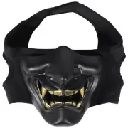 Halloween Costume Cosplay Tooth Decay Evil Demon Kabuki Samurai Half Cover 9963