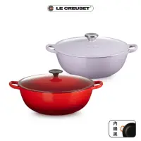 在飛比找momo購物網優惠-【Le Creuset】琺瑯鑄鐵鍋媽咪鍋28cm(水漾藍/蜂