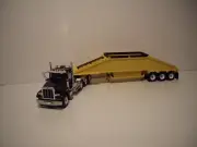 FIRST GEAR 1/50 BLACK TRI-AXLE PETE 367 & TRI-AXLE BOTTOM DUMP DIECAST MASTERS