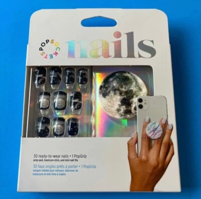 Popsockets PopGrip + Nails: 30 Ready-to-Wear Nails - MOON