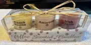3 PACK-VOITIVE COFFEE SCENTED CANDLES- FRENCH VANILLA-AMARETTO-IRISH CREAM SCENT