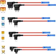 Geli 8 Pack 4 Types Fuse Tap Automotive 12V, Car Add-A-Circuit Fuse Taps Tand...