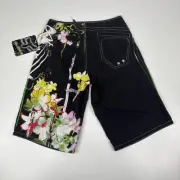 New! Fox Deluxe Board Shorts Mens 28 Multicolor Surfing Swim Trunks Lace Up Fly