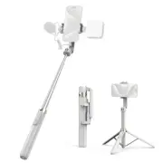Phone Tripod Stand w Remote, 51" Portable Selfie Stick, for iPhone, Android, ...