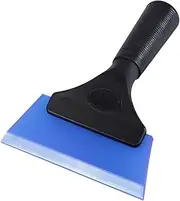 FOSHIO Small Squeegee with 5 Inch Blue Rubber Blade Mini Wiper Window Tinting Tools for Mirror Glass Window Cleaner with Non-Slip Handle