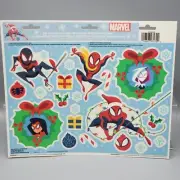 Lot x2 MARVEL Christmas 22 STATIC CLING WINDOW DECORATIONS Spiderman & Friends