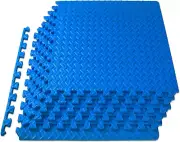 Prosourcefit Puzzle Exercise Mat ½ In, EVA Interlocking Foam Floor Tiles