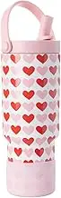 Simple Modern Valentine's Day Trek Pivot | 24oz Kids Flip Straw Tumbler with Handle & Silicone Boot | Gifts for Kids | Insulated Water Bottle Stainless Steel Cup | School Travel Jug | Hearts on White