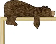 Bear Door Topper Decor | Cute Handcrafted Wood Decor,Wooden Bear Door Topper Decor, Home Decor, Wall Accents for A Housewarming or A Nature Lover Pochy