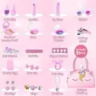 Unicorn Makeup Kit for Girls - Non-Toxic, Washable Toy with Purse (Pink)