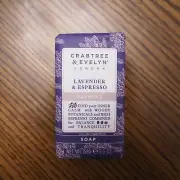 CRABTREE & EVELYN London LAVENDER & ESPRESSO Calming Soap Bar 5.5 Oz