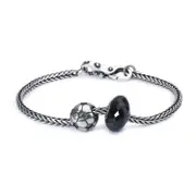 Sterling Silver Bracelet with Blue Tiger Eye and Sterling Silver Bead