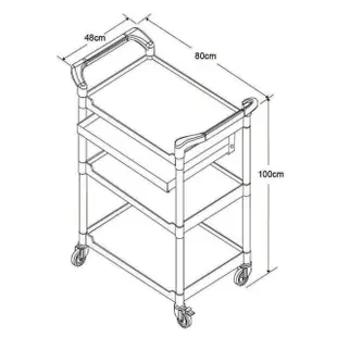 【品築家具】白色三層附鍵盤抽手推車(依配合貨運認定本島偏遠地區需額外酌收運費)