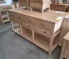 Natural Cedar 6 drawer Hall Table Console Storage Sideboard