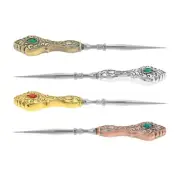 1pc Vintage Embroidery Awl Sewing Awl European Handle Scratch Awl 4 Colour 12cm