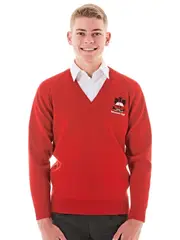 Red Pullover With Emb